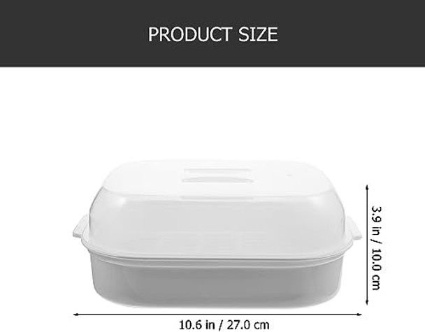 DOITOOL Microwave Steamer for Cooking Vegetables Plastic Microwave Vegetable Steamer with Lid for Vegetables Prep Seafood Cooking (Random Color)