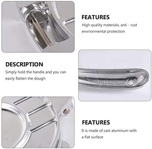 Dough Press roti Maker chapati Maker Machine Tortilla Presser cast Iron comal for Tortillas Tacos de cookware Tortilla Press Steel Aluminum Alloy to Rotate Dumpling Bread