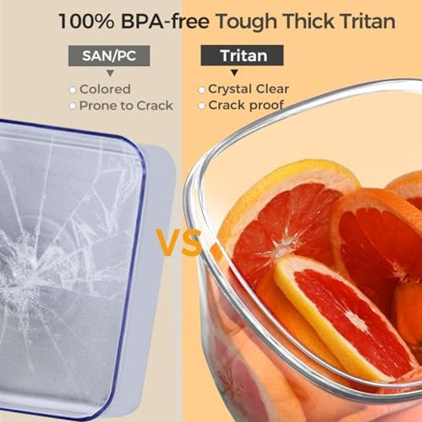 Bundle 1L+1.5L+2L Vacuum Seal Containers with Compact Handheld Vacuum Sealer 2 Sous Vide Bags. 20 Reusable Vacuum Sealer Bags(8 Small 8 Medium 4 Large)