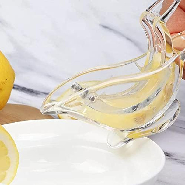 Manual Juicer Lemon Squeezer Manual Juice Acrylic Lemon Clip Hand Orange Squeezer Machine Boat Shape Squeeze Lemon squeezers