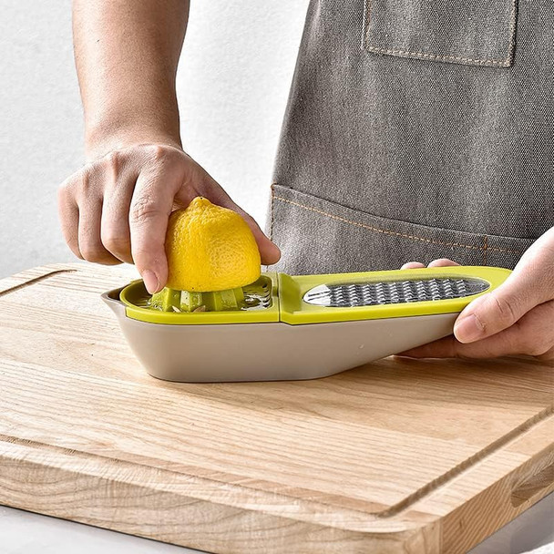Manual Juicer Fruit Lemon Lime Orange Squeezer with Bowl Juicer Strainer Multi-function Non-Slip Base Ginger Garlic Cheese Grater