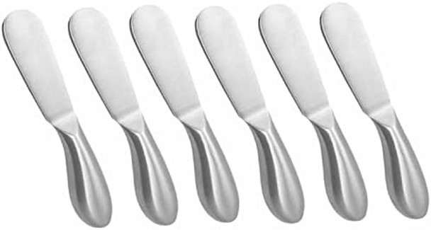 6 Pcs Spreader Knife Set Stainless Steel Multipurpos Cheese and Butter Spreader Knives Cocktail Knives Spreaders for Condimets Cheese Charcuterie Board Accessories