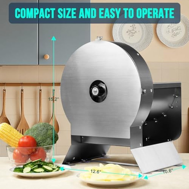 Electric Stainless Steel Food Slicer For Fruit Potato Onion Cucumber Slicer Vegetable Cutter (40W 1 Blade)