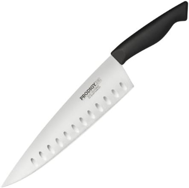 Ergo Chef Prodigy Series 10-Inch Chef's Knife w/ Hollow Grounds - High Carbon Stainless Steel Blade - Ergonomic Handle