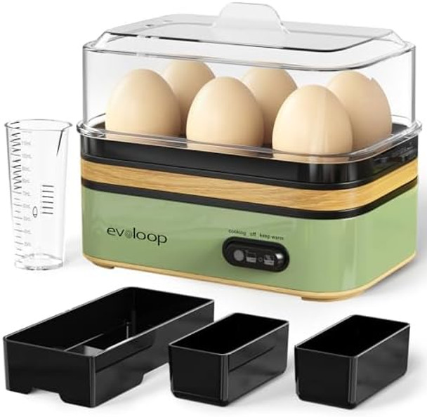 Rapid Egg Cooker with 1.0L 100% Stainless Steel BPA Electric Teapot