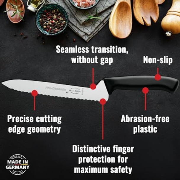 F. Dick - Prodynamic Sandwich Knife - Offset Bread Knife With 7’’ Blade & 56 Hrc - Ideal For Cutting Bread - Nsf - High Carbon - Ultra Sharp - Ergonomic Handle - Made In Germany F. Dick - Prodynamic Sandwich Knife - Offset Bread Knife With 7’’ Blade & 56 Hrc - Ideal For Cutting Bread - Nsf - High Carbon - Ultra Sharp - Ergonomic Handle - Made In Germany