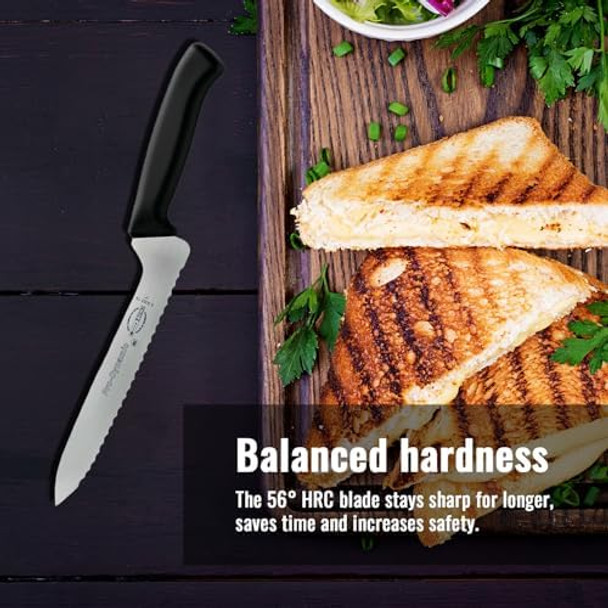 F. Dick - Prodynamic Sandwich Knife - Offset Bread Knife With 7’’ Blade & 56 Hrc - Ideal For Cutting Bread - Nsf - High Carbon - Ultra Sharp - Ergonomic Handle - Made In Germany F. Dick - Prodynamic Sandwich Knife - Offset Bread Knife With 7’’ Blade & 56 Hrc - Ideal For Cutting Bread - Nsf - High Carbon - Ultra Sharp - Ergonomic Handle - Made In Germany