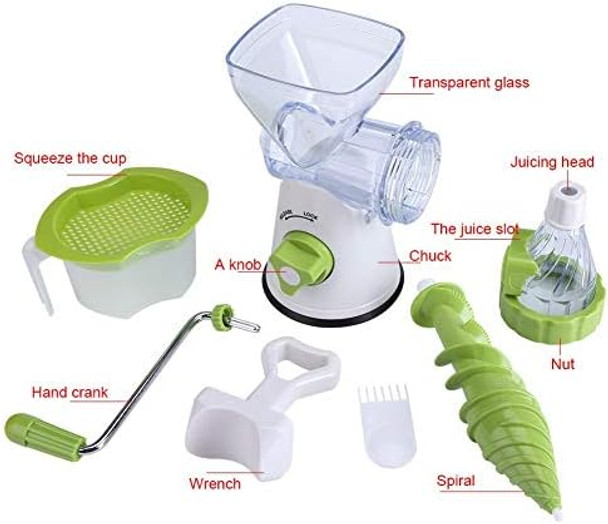 Fdit Juicer Manual Citrus Press Orange Squeezer Fruits Vegetable Squeezer for Celery Wheatgrass Kale Spinach and any other Leafy Greens