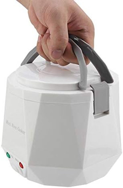 Fdit Mini Rice Cookers 24V 1.3 L Electric Rice-cooker Food Steamer for Truck Car Cooking for Soup Porridge Rice Noodles Portable 180W(white)