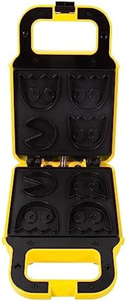 PAC-MAN Waffle Maker. Creates up to Four Delicious Waffles at once Including PAC-MAN and three Ghosts Shapes. Mains Powered. Officially Licensed PAC-MAN Merchandise from Fizz Creations.