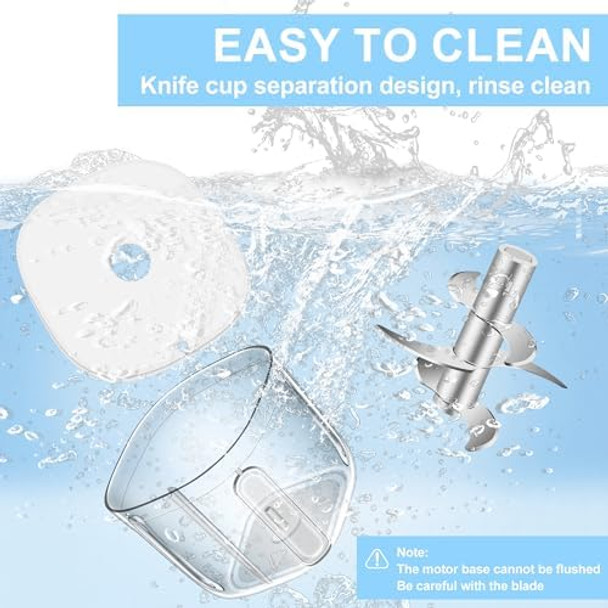 350ML Electric Garlic Chopper Portable Mini Food Processor USB Garlic Mincer Masher with 6 Stainless Steel Blade Rechargeable Vegetable Chopper for Ginger Chili Meat Spices 350ML Electric Garlic Chopper Portable Mini Food Processor USB Garlic Mincer Masher with 6 Stainless Steel Blade Rechargeable Vegetable Chopper for Ginger Chili Meat Spices