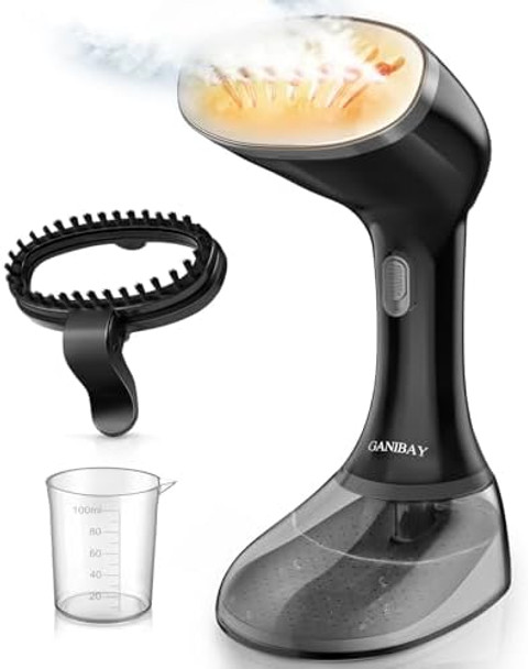 Steamer for Clothes 1800W Fast Heat-up Clothes Steamer Handheld Garment Steamer with 3 Steam Settings 380ml Water Tank 9.8' Cord Portable Travel Steam Iron for Removes Wrinkle Safe on All Fabrics