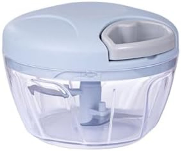 Food Chopper Garlic Chopper with Container Vegetable Kitchen Cutter Pull String Hand Manual Food Processor Sharp Blades Mincer Shredder for Cutting Onions Chili Ginger Seasoning (Blue 500ml) Food Chopper Garlic Chopper with Container Vegetable Kitchen Cutter Pull String Hand Manual Food Processor Sharp Blades Mincer Shredder for Cutting Onions Chili Ginger Seasoning (Blue 500ml)