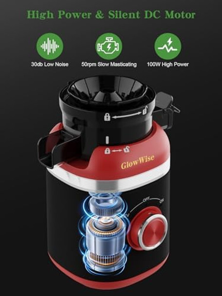 Juicer Machines Cold Press Juicers - 4.4 Extra Wide Feed Chute Masticating Juicer Machine for Vegetable and Fruit Quiet Easy to Clean & Assemble