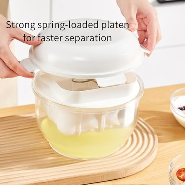 Greek Yogurt Strainer - 3 Quart Yogurt Maker with 2 Storage Containers - Transparent Greek Yogurt Cheese Maker for Homemade Thick & Creamy Yogurt - Easy to Use & Clean