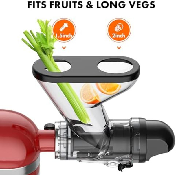 Gvode Masticating Juicer Attachment & Metal Meat Grinder Attachment for KitchenAid Stand Mixer