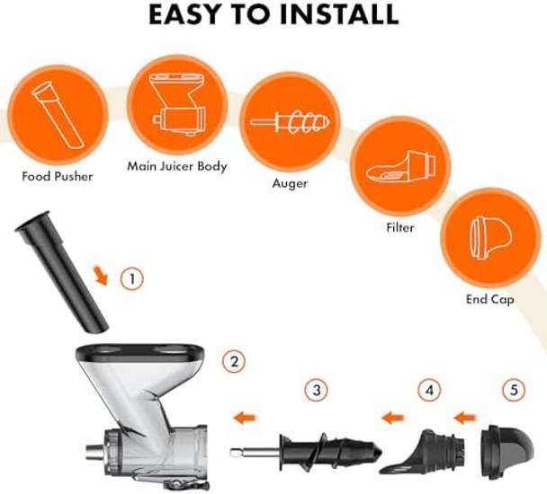 Gvode Masticating Juicer Attachment & Metal Meat Grinder Attachment for KitchenAid Stand Mixer