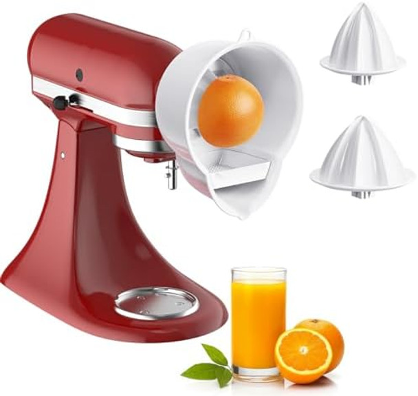 GVODE Juicer Attachment for Kitchenaid Stand Mixer Citrus Juicer 2 Size Reamer Lemon Squeezer for Kitchenaid Mixer Attachments Dishwasher Safe GVODE Juicer Attachment for Kitchenaid Stand Mixer Citrus Juicer 2 Size Reamer Lemon Squeezer for Kitchenaid Mixer Attachments Dishwasher Safe