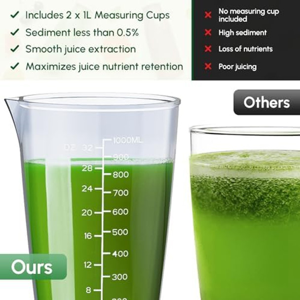 GVODE Masticating Juicer Attachment for KitchenAid Stand Mixer Cold Press Slow Juicer with 4.9" Large Feed Chute for Whole Fruits & Vegetables Includes 21L Measuring Cups for Kitchenaid Attachments GVODE Masticating Juicer Attachment for KitchenAid Stand Mixer Cold Press Slow Juicer with 4.9" Large Feed Chute for Whole Fruits & Vegetables Includes 21L Measuring Cups for Kitchenaid Attachments