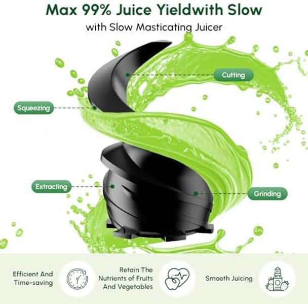 GVODE Masticating Juicer Attachment for KitchenAid Stand Mixer Cold Press Slow Juicer with 4.9" Large Feed Chute for Whole Fruits & Vegetables Includes 21L Measuring Cups for Kitchenaid Attachments GVODE Masticating Juicer Attachment for KitchenAid Stand Mixer Cold Press Slow Juicer with 4.9" Large Feed Chute for Whole Fruits & Vegetables Includes 21L Measuring Cups for Kitchenaid Attachments