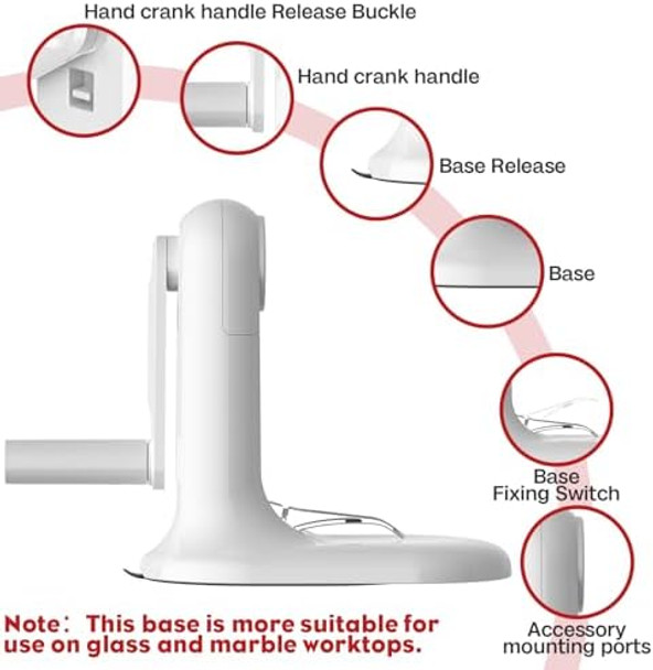 Gvode Rotary Cheese Grater Hand Crank Kitchen Vegetable Slicer with 3 Blades Includes Cheese Grater Grinding Powder Vegetable Slicer Shredder Fit for KitchenAid Stand Mixer