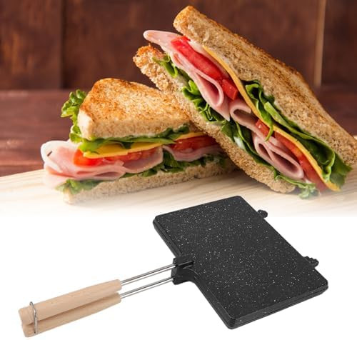 Hand Sandwich Maker Multifunctional Double Sided Prevent Stick Hand Toaster Sandwich Maker for Home Breakfast