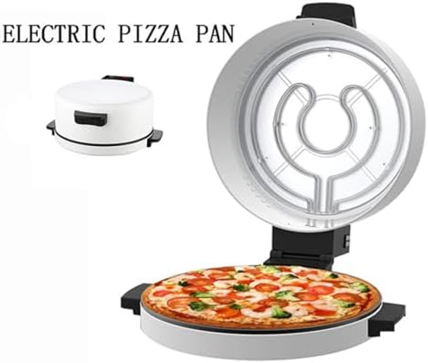 2000W Electric Pizza Oven Outdoor Indoor Portable 12 Inch Countertop Pizza Maker Machine Pizza Maker Pan for Home (US Plug 110V)