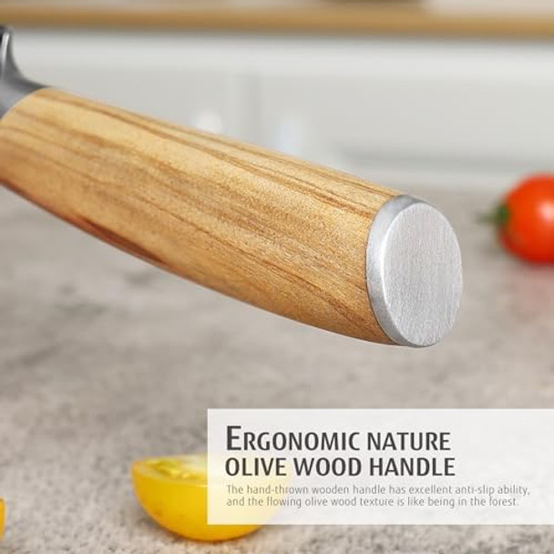 Hecef 5 Inch Chef Knife Damascus Professional Japanese Knife High Carbon Damascus Stainless Steel Kitchen Knife With Ergonomic Olive Wood Handle Sharp Cooking Knife Hecef 5 Inch Chef Knife Damascus Professional Japanese Knife High Carbon Damascus Stainless Steel Kitchen Knife With Ergonomic Olive Wood Handle Sharp Cooking Knife