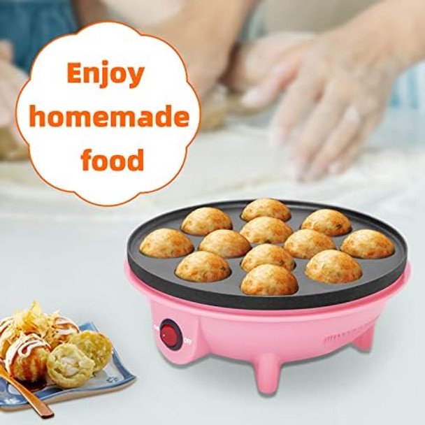 Electric Takoyaki Maker With Takoyaki Tools for Takoyaki Octopus Ball Cake Pop Ebelskiver 8 Inches Nonstick Electric Takoyaki Maker With Takoyaki Tools for Takoyaki Octopus Ball Cake Pop Ebelskiver 8 Inches Nonstick