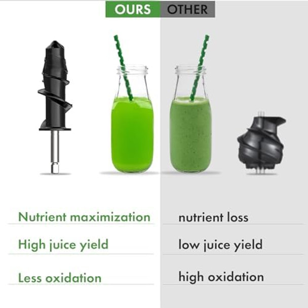Masticating Juicer Attachment for KitchenAid Stand Mixer Cold Press Juicer machines with Dual Feed Chute Slow Masticating Juicer Attachment for Kitchenaid Mixers