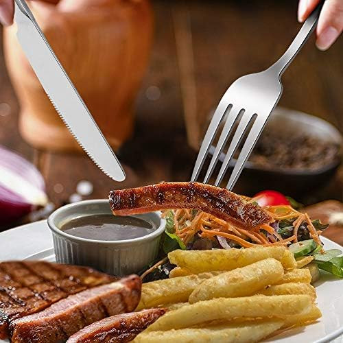 Hiware 12-Piece Good Stainless Steel Dinner Knives 9 Inches