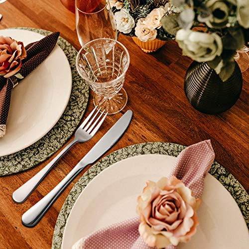 Hiware 12-Piece Good Stainless Steel Dinner Knives 9 Inches