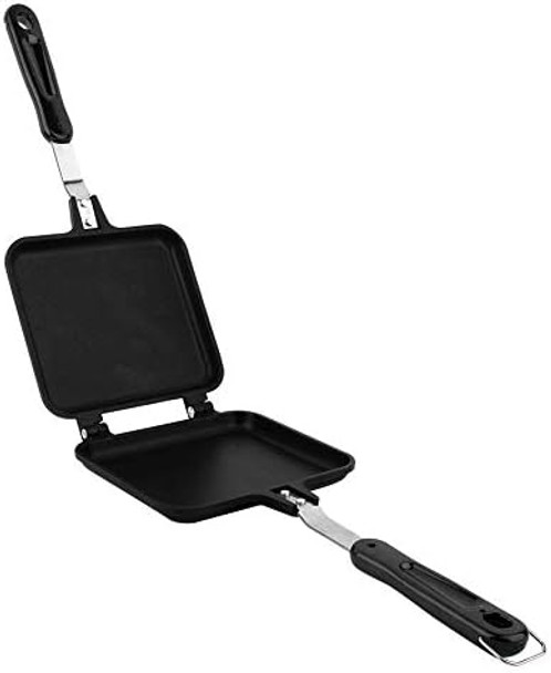 Double-Sided Frying Pan Double-Sided Grill Pan Non-stick Frying Pan Waffle Maker for Cake Toast Sandwich Snack Griddle Pan for Breakfast