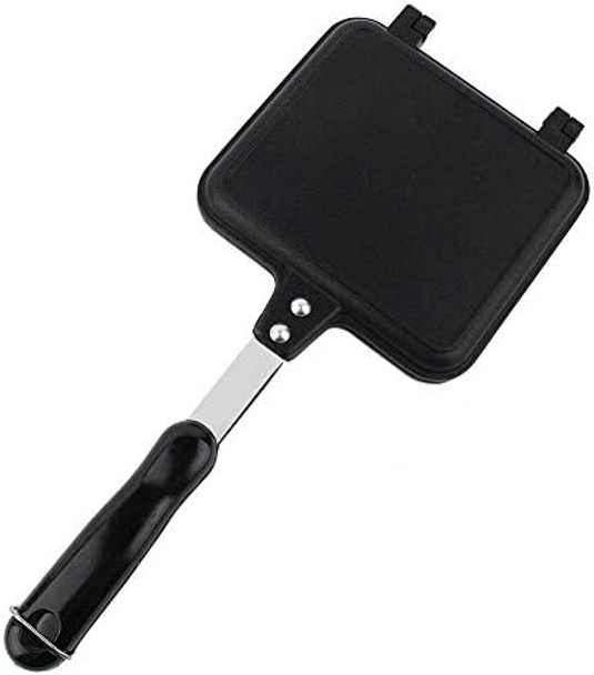 Double-Sided Frying Pan Double-Sided Grill Pan Non-stick Frying Pan Waffle Maker for Cake Toast Sandwich Snack Griddle Pan for Breakfast