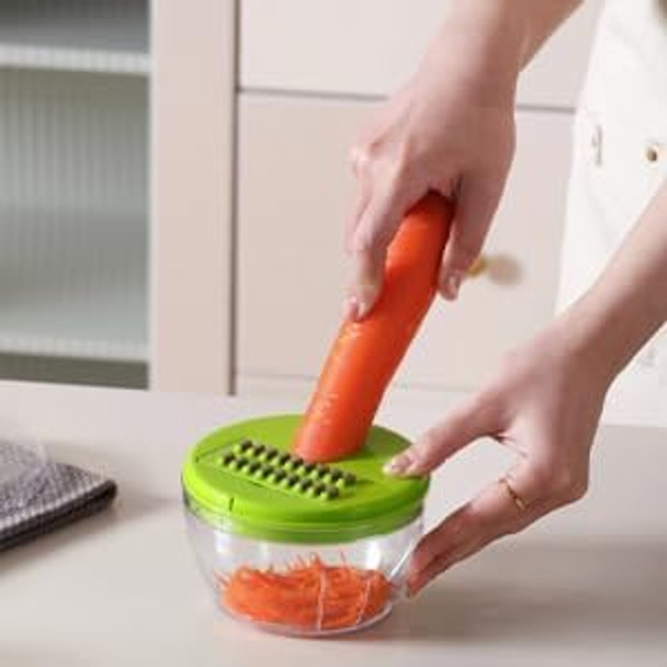 3 in 1 Manual Food Processor Vegetable Chopper dicer for onions garlic fruit nuts Hand Pull String Cutter Slicer Strip Cutter BPA 2 cup Gray 3 in 1 Manual Food Processor Vegetable Chopper dicer for onions garlic fruit nuts Hand Pull String Cutter Slicer Strip Cutter BPA 2 cup Gray