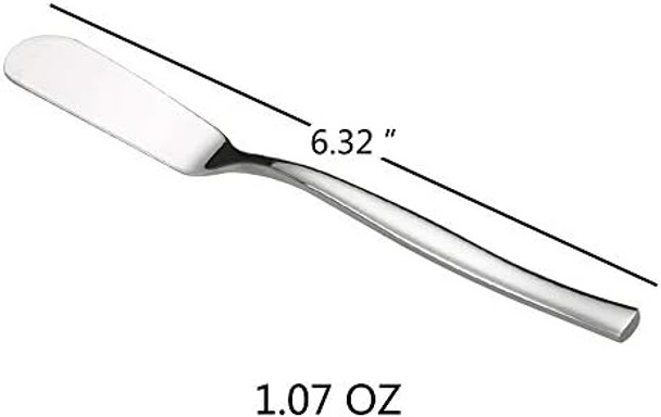Idotry 6-Piece Stainless Steel Butter Knives Cheese/Butter Spreaders 6.32-INCH Idotry 6-Piece Stainless Steel Butter Knives Cheese/Butter Spreaders 6.32-INCH