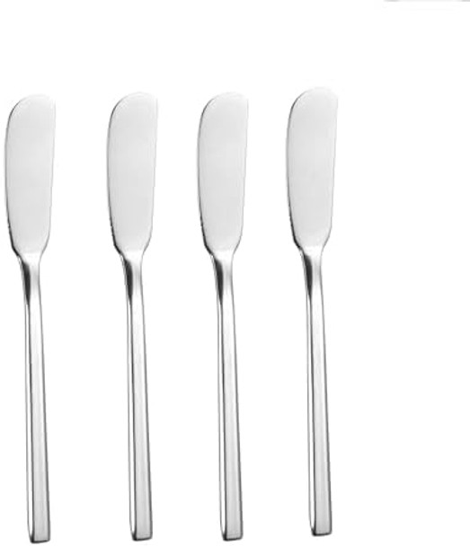 IMEEA Butter Knife Stainless Steel Butter Knife Spreader 6.5-Inch Cheese Spreaders Set of 4