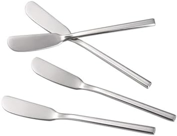 IMEEA Butter Knife Stainless Steel Butter Knife Spreader 6.5-Inch Cheese Spreaders Set of 4
