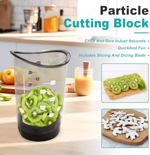 Slicer Cup Strawberry Slicer Egg Slicer Compact Vegetable Chopper Quick & Easy Manual Fruit Chopping Processor Kitchen Gadget with Slicing & Dicing Blades