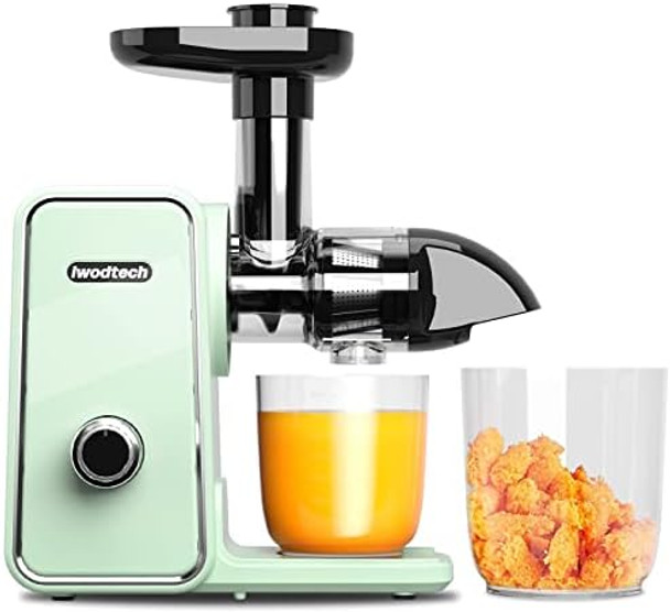 Juicer Machine Cold Press Juicer with 2 Speed Modes Slow Masticating Juicer Vegetable and Fruit Celery Juicer BPA- Easy to Clean Matcha Green