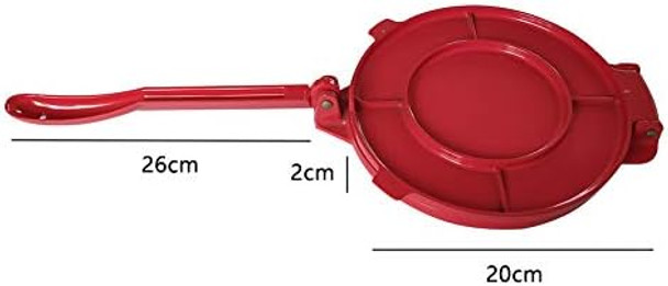 8 Inch Tortilla Press Maker Foldable Aluminum Flour Tortilla Press Non-Stick Rotis Press Dough Press Bakeware Gadgets DIY Baking Tool Accessories
