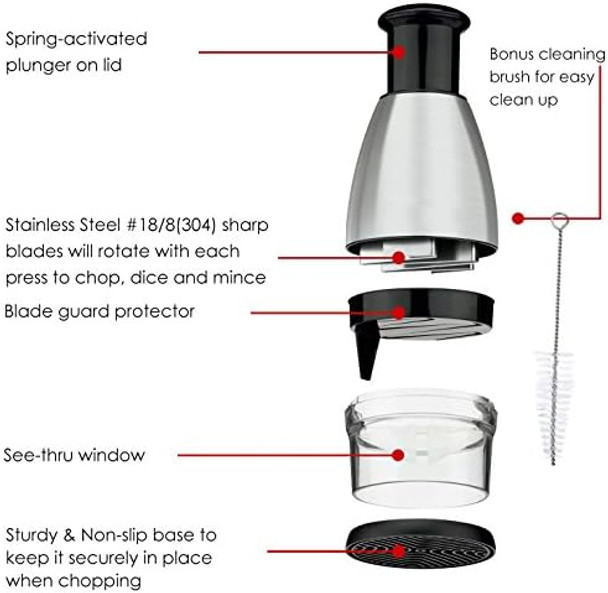 Best Utensils Premium Stainless Steel Chopper And Dicer Chop Veggies Herbs And Nuts With Ease Black Best Utensils Premium Stainless Steel Chopper And Dicer Chop Veggies Herbs And Nuts With Ease Black