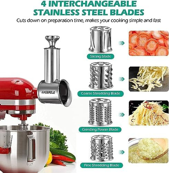 Stainless Steel Slicer Shredder Attachment for KitchenAid Mixer Cheese Grater Attachment Food Slicer for KitchenAid Mixer Accessories for Kitchenaid Stainless Steel Slicer Shredder Attachment for KitchenAid Mixer Cheese Grater Attachment Food Slicer for KitchenAid Mixer Accessories for Kitchenaid