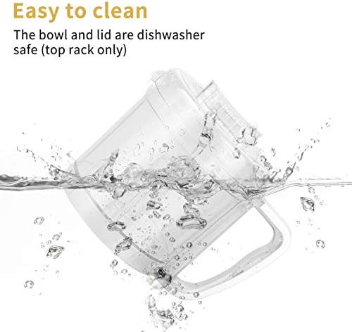 La Reveuse Electric Mini Food Processor with 200 Watts 2-Cup Prep Bowl for Mincing Chopping Grinding Blending Pureeing (Metallic Grey)