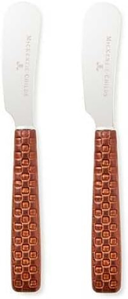 MACKENZIE-CHILDS Set of 2 Everyday Spreaders Stainless-Steel Butter Knife Set Black