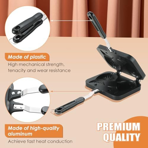 MAOPINER Taiyaki Fish Shape Cake Pan Waffle Cake Maker Fish Shaped Pancake Double Pan Mold for Home DIY Cooking Party Dessert