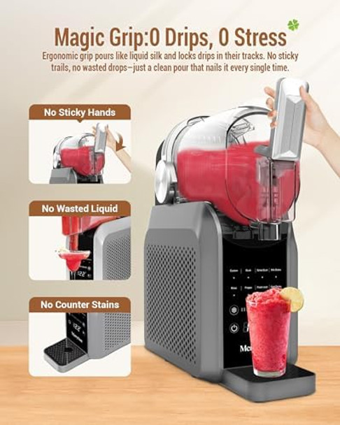 Slushie Machine 88 oz Slushy Machine for Home 8 Preset Programs No Ice Needed Auto-Clean LED Display Frozen Drink Maker for Margaritas Frappés Cocktails Milkshake Smoothies