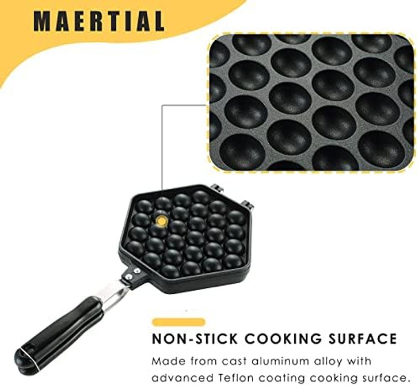 MYFULLY Bubble Waffle Maker Aluminum Alloy Eggettes Pan Double-sided For Home Kitchen Use