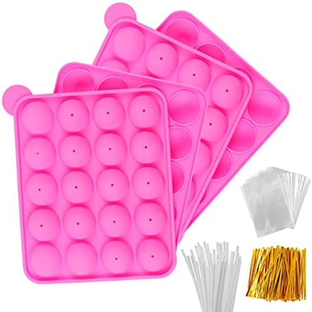 Cake Pop Maker Kit with 2 Silicone Mold Sets with 3 Tier Cake Stand Chocolate Candy Melts Pot Silicone Cake Molds Paper Lollipop Sticks Decorating Pen with 4 Piping Tips Bag and Twist Ties Cake Pop Maker Kit with 2 Silicone Mold Sets with 3 Tier Cake Stand Chocolate Candy Melts Pot Silicone Cake Molds Paper Lollipop Sticks Decorating Pen with 4 Piping Tips Bag and Twist Ties