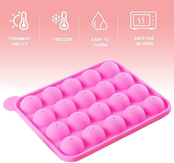 Cake Pop Maker Kit with 2 Silicone Mold Sets with 3 Tier Cake Stand Chocolate Candy Melts Pot Silicone Cake Molds Paper Lollipop Sticks Decorating Pen with 4 Piping Tips Bag and Twist Ties Cake Pop Maker Kit with 2 Silicone Mold Sets with 3 Tier Cake Stand Chocolate Candy Melts Pot Silicone Cake Molds Paper Lollipop Sticks Decorating Pen with 4 Piping Tips Bag and Twist Ties